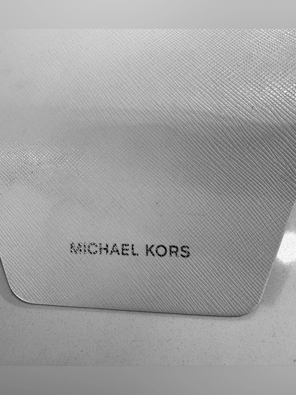 Michael Kors White Textured Sunglasses Case